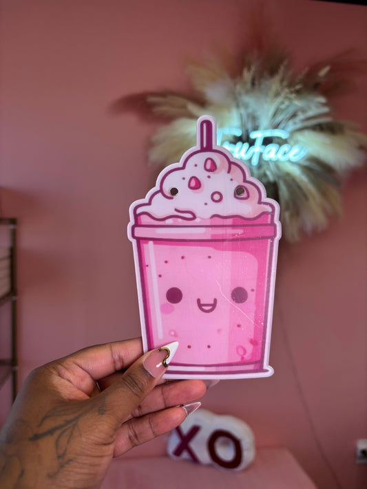 Strawberry milkshake lash tile