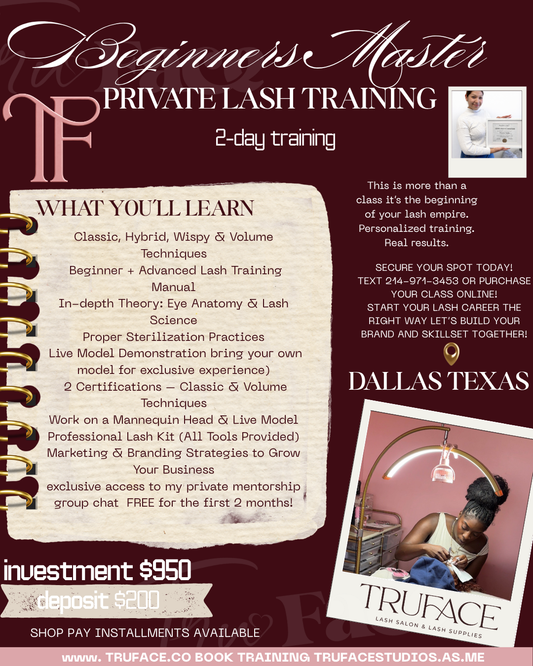 Beginners Master Private Lash Training