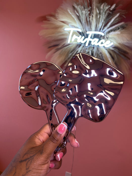 Metallic Hand Mirror
