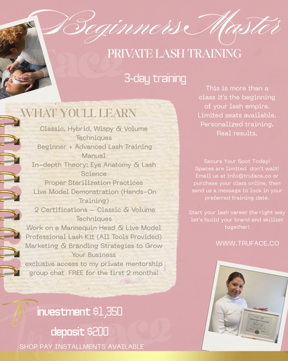 Beginners MASTER LASH COURSE