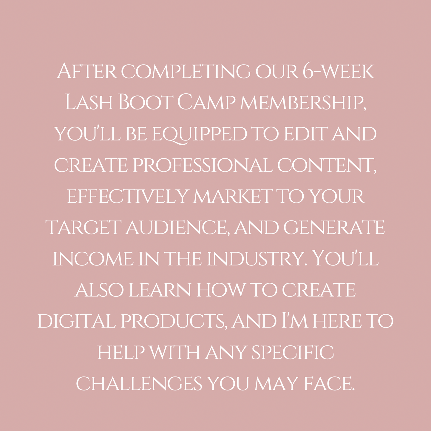 LASH BOOTCAMP Membership Program (Starts Dec 1st)